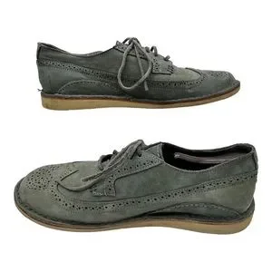 Oliberte Leather Oxford Shoes Wing Tips EU 43 US 10 Blue Wingtip Derby Shoes- Blue - Lethato main image 4